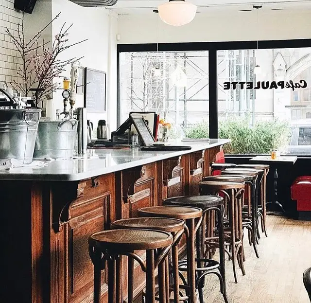 Café Paulette coffee shop in Brooklyn