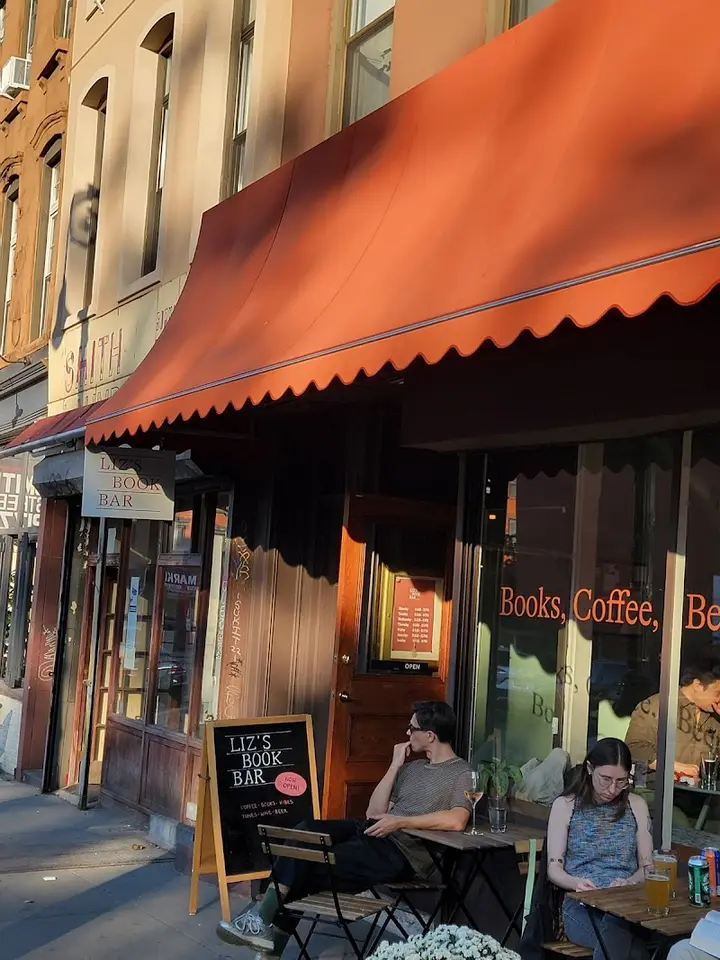 Liz's Book Bar coffee shop in Brooklyn