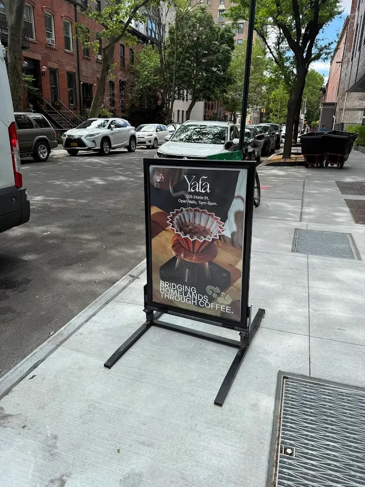 Yafa Cafe coffee shop in Brooklyn