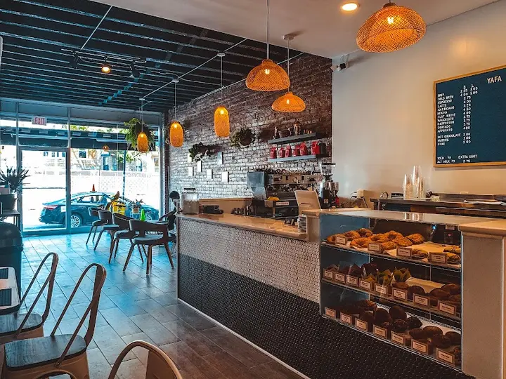 Yafa Cafe coffee shop in Brooklyn