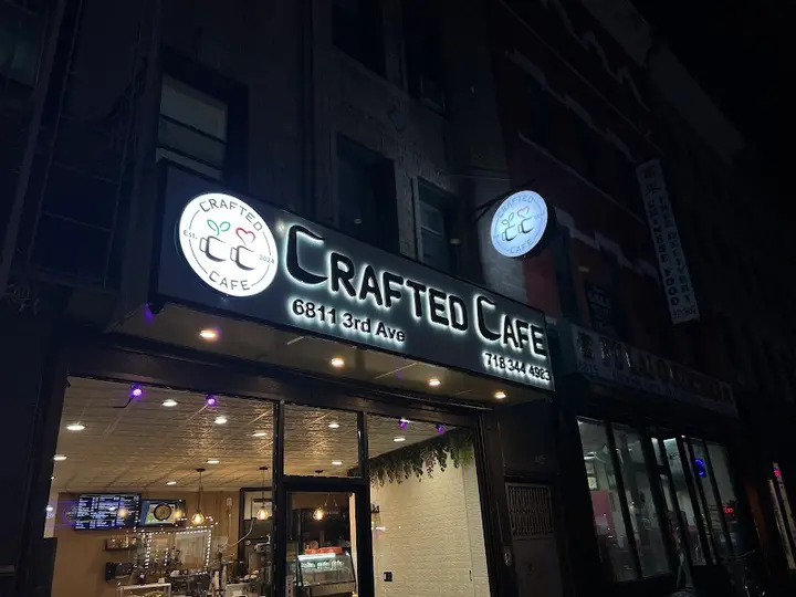 Crafted Cafe coffee shop in Brooklyn