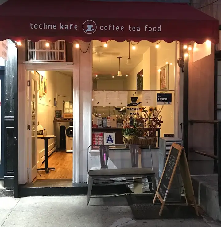 Techne Kafe coffee shop in Brooklyn